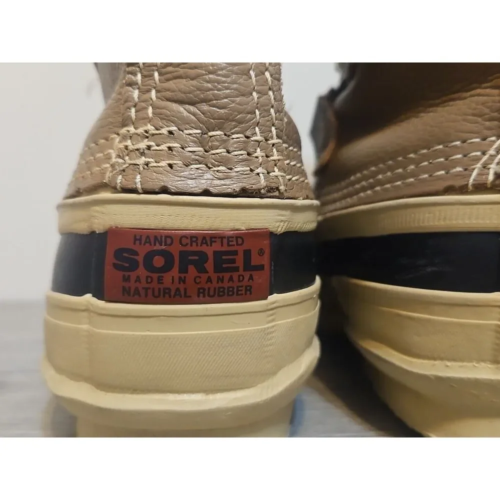 SOREL Unisex Caribou Snow Boots Made In‎ Canada Brown Black Women's Size 6